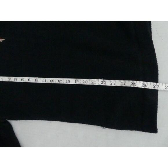 Vtg Tickets Leopard Hoodie Women's MEDIUM Fleece Lined Pullover Lagenlook - Picture 8 of 10